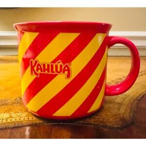 KAHLUA Extra Large Red Yellow Ceramic 16 oz Mug Coffee Cup NEW